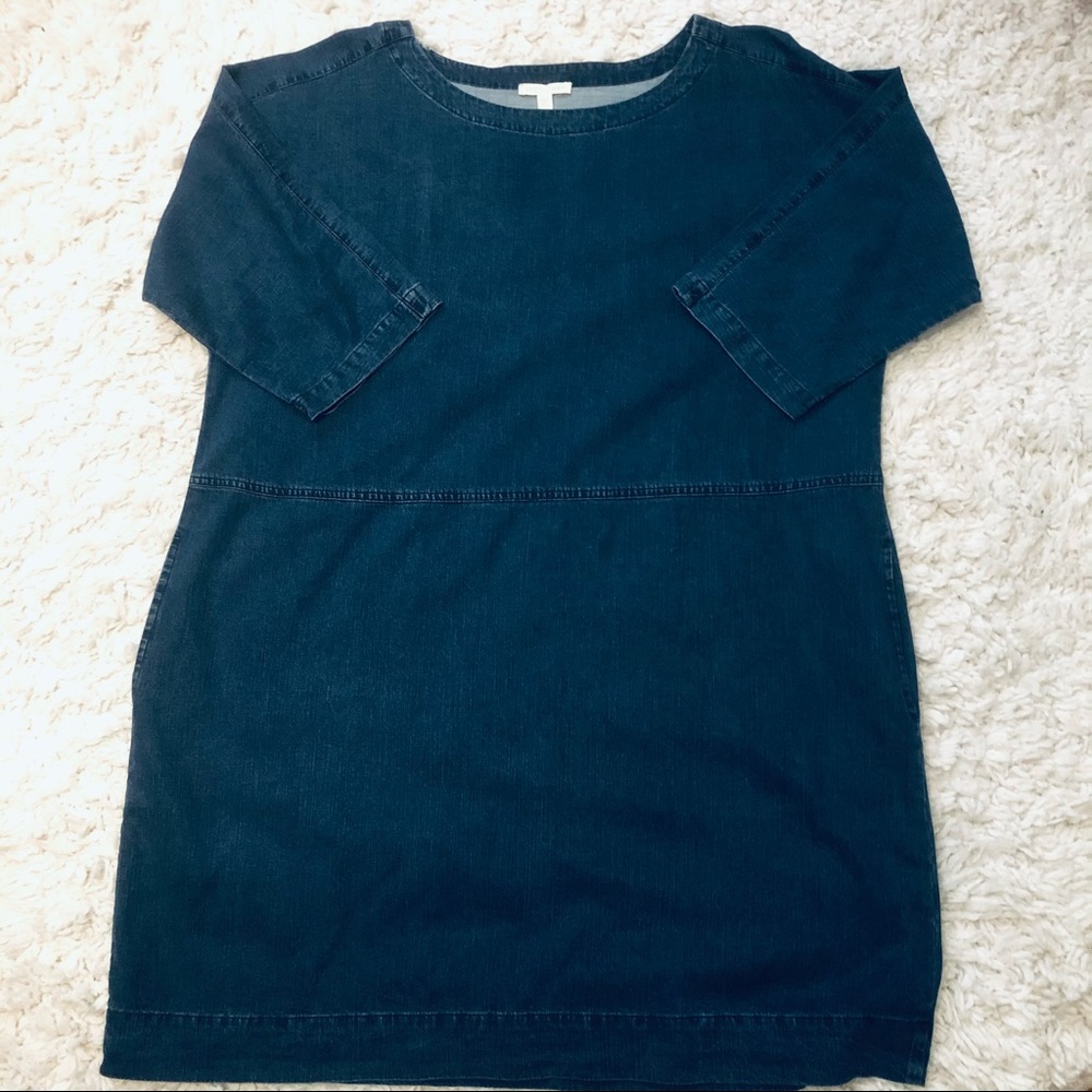EUC Eileen Fisher tencel Denim tunic dress. L but fits more like an XL
